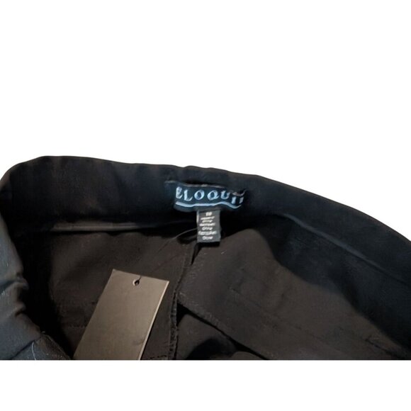 ELOQUII Women's Black Pants The Ultimate Stretch Pintuck Flare Wide Leg Size 18 - Picture 9 of 10